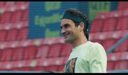 Roger Federer will face Daniel Evans or Jeremy Chardy in his first match at the Qatar ExxonMobil Open in Doha.
