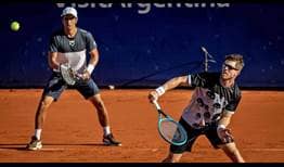 Ariel Behar (right) and Gonzalo Escobar defeat top seeds Austin Krajicek and Franco Skugor on their way to the Argentina Open final.