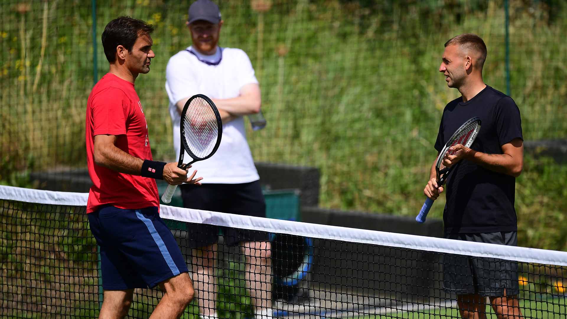 Roger Federer and Daniel Evans, who will play one another on Wednesday in Doha, have frequently practised together in recent years.