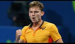 David Goffin does not face a break point in his first-round win against Filip Krajinovic on Tuesday evening in Doha.