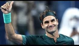 Federer Doha 2021 Wednesday Celebration