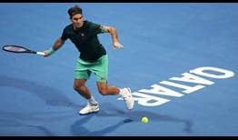 Roger Federer will face Nikoloz Basilashvili in the Qatar ExxonMobil Open quarter-finals. 