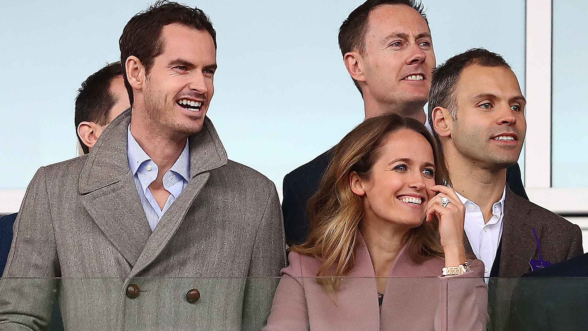 Andy Murray y su mujer, Kim, durante la carrera de caballos en el Festival de Cheltenham 2019.