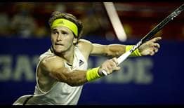 Alexander Zverev concedes only four points on his first serve on his way past 17-year-old Carlos Alcarez in Acapulco.