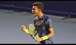 Felix Auger-Aliassime breaks Tennys Sandgren's serve three times in his first-round victory against the American in Acapulco.