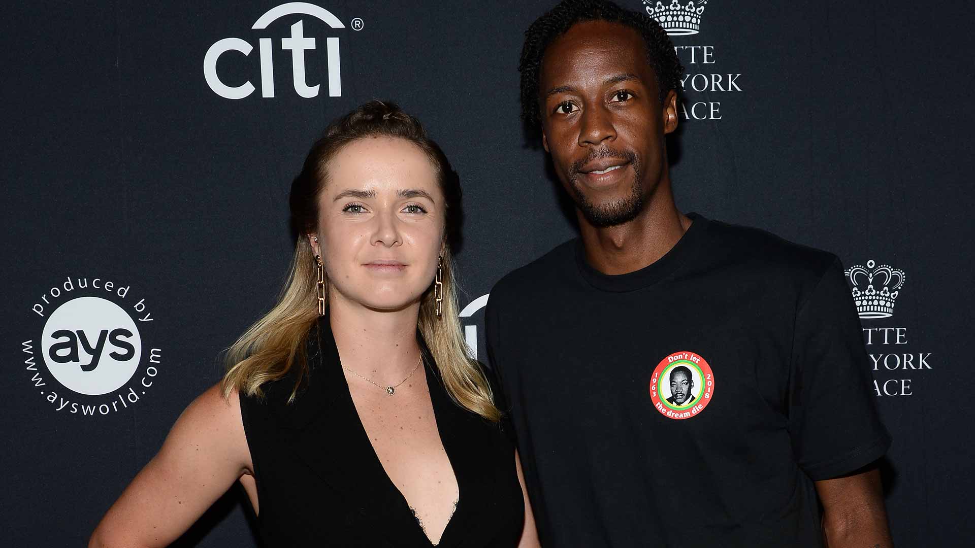Elina Svitolina and Gael Monfils revealed the news of their engagement Saturday on social media.