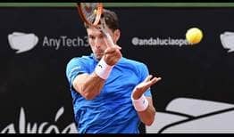 Pablo Carreno Busta saves the two break points he faces to defeat Maria Vilella Martinez on Wednesday in his Marbella opener.