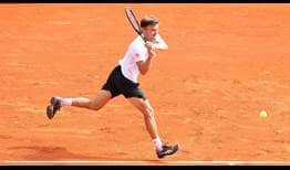 David Goffin saves all six points he faces to defeat Alexander Zverev at the Rolex Monte-Carlo Masters.