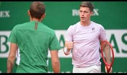 Daniel Evans and Neal Skupski (right) are closing in on their second ATP Masters 1000 final.