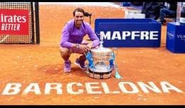 Nadal Barcelona 2021 Trophy Court Shot