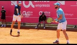Luke Bambridge (right) and Dominic Inglot (left) are through to their first tour-level team final at the Millennium Estoril Open.