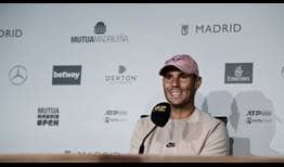 Rafael Nadal comparece en la rueda de prensa previa al torneo en el Mutua Madrid Open 2021.