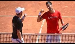 Murray Djokovic Rome 2021 Practice