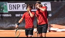Petros and Stefanos Tsitsipas couldn't get the better of Matthew Ebden and John-Patrick Smith on Wednesday in Lyon.