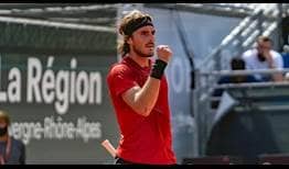 Second seed Stefanos Tsitsipas did not face a break point against Tommy Paul in his Open Parc Auvergne-Rhone-Alpes Lyon opening match.