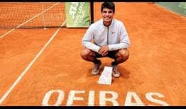 Carlos Alcaraz recogió su cuarto trofeo ATP Challenger Tour en Oeiras (Portugal).