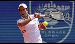 Novak Djokovic supera a Federico Coria para alcanzar las semifinales del Belgrade Open.