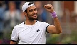 Matteo Berrettini will play Cameron Norrie on Sunday in the Queen's Club final.