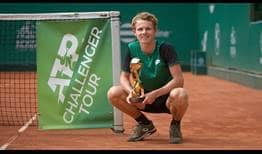 Jesper de Jong is the champion in Almaty, Kazakhstan, claiming his first ATP Challenger Tour title.