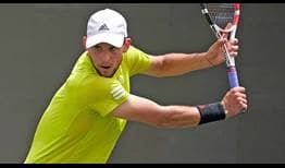 Dominic Thiem is playing in his first grass-court tournament of the season in Mallorca.