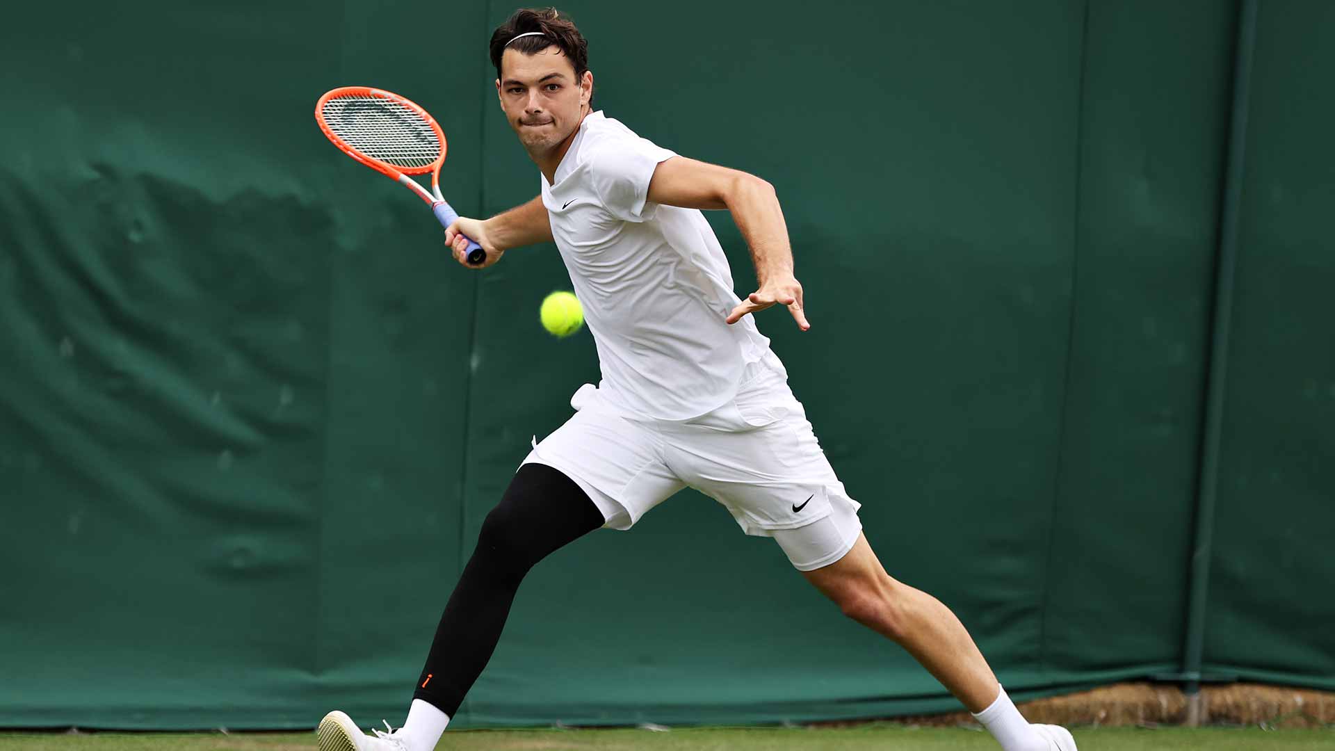Taylor Fritz hits 51 winners on Wednesday in a four-set victory against Brandon Nakashima.