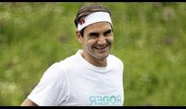 Federer Wimbledon 2021 Practice Weds