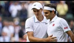 Hurkacz Federer Wimbledon 2021 Wednesday QF