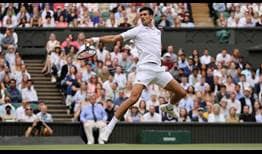 Novak Djokovic defeats Denis Shapovalov on Friday to reach his seventh Wimbledon final.