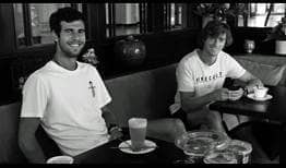 Karen Khachanov and Andrey Rublev photographed by Radka Leitmeritz at the NOVENTI OPEN in Halle.