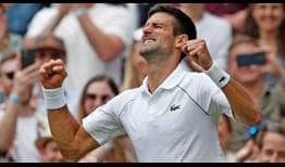 Novak Djokovic rallies from a set down to defeat Matteo Berrettini in four sets on Sunday in the Wimbledon final.
