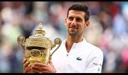 Novak Djokovic claims a record-equalling 20th Grand Slam title on Sunday at Wimbledon.