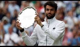 Matteo Berrettini was edged out by Novak Djokovic on Sunday at Wimbledon in his first Grand Slam final. 