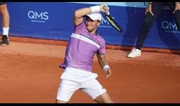 Casper Ruud advances to his third ATP Tour final of the season on Saturday in Gstaad.