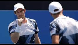 Andy Murray and Joe Salisbury beat Pierre-Hugues Herbert and Nicolas Mahut in straight sets to reach the second round in Tokyo.