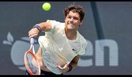 Taylor Fritz fires 17 aces against Steve Johnson on his way to the Truist Atlanta Open quarter-finals.