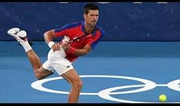 Top seed Novak Djokovic reaches the semi-finals on Thursday in Tokyo. 