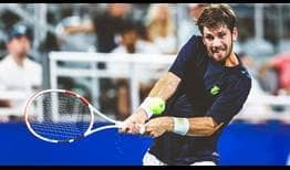 Cameron Norrie wins all nine of his service games to beat Nick Kyrgios in straight sets on Thursday in Atlanta.