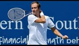 Daniil Medvedev defeats Mackenzie McDonald in straight sets to earn a clash against Grigor Dimitrov in the third round in Cincinnati.