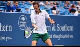 Daniil Medvedev defeats Grigor Dimitrov on Thursday in Cincinnati.