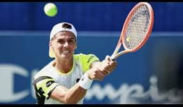 Federico Coria debutó en el Winston-Salem Open venciendo a Lorenzo Musetti en casi tres horas de partido.