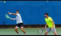  Marcelo Arevalo and Matwe Middelkoop defeat Ivan Dodig and Austin Krajicek on Friday at the Winston-Salem Open to lift the trophy.