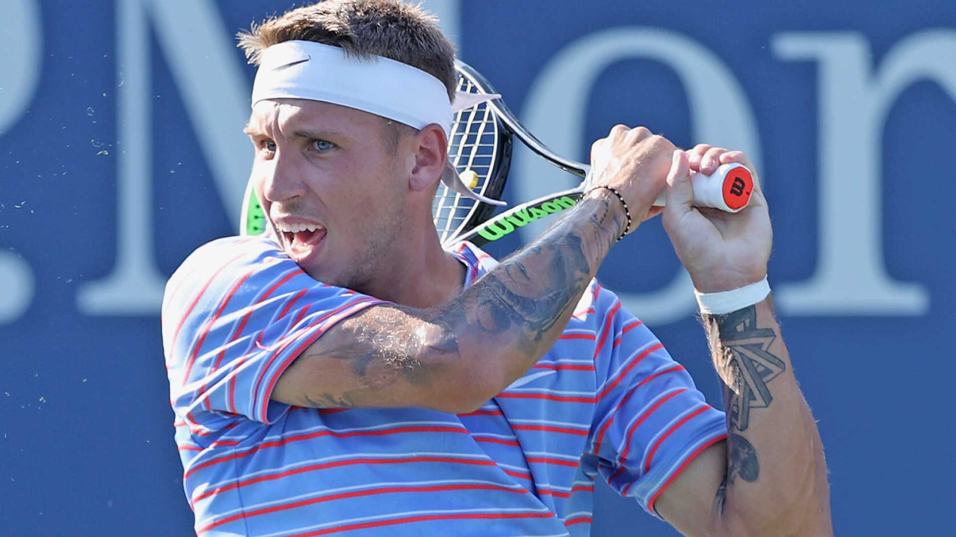 Alex Molcan beats Cem Ilkel on Monday at the US Open in his first major main draw match.