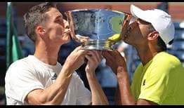 Joe Salisbury and Rajeev Ram beat Jamie Murray and Bruno Soares in three sets to win the US Open title.