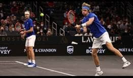 Alexander Zverev and Andrey Rublev beat Reilly Opelka and Denis Shapovalov on Sunday in a Match Tie-break to clinch the Laver Cup title for Team Europe.