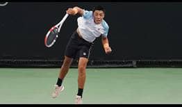 Brandon Nakashima rebounds from a break down in the third set to defeat Fabio Fognini in the first round of the San Diego Open.