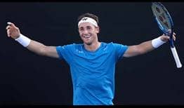 Casper Ruud breaks Cameron Norrie's serve five times to win the San Diego final on Sunday in straight sets.