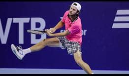 Tommy Paul breaks Mikael Ymer's serve four times to reach the second round in Moscow.