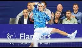 Second seed Diego Schwartzman defeats Andy Murray on Thursday to reach the quarter-finals in Antwerp in their first ATP Head2Head meeting. 