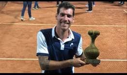 Gerald Melzer is the champion in Bogota, claiming his first ATP Challenger title in four years, after missing time with a chronic ankle injury.