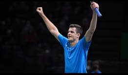 Seventh seed Hubert Hurkacz takes a step closer to Nitto ATP Finals qualification by reaching the Paris quarter-finals.